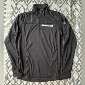 Men’s Adidas Terrex Fleece Lined 1/4 zip Top Black Large